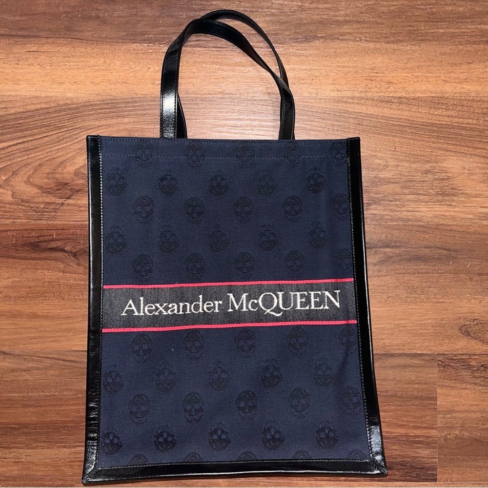 alexander mcqueen leather tote bag